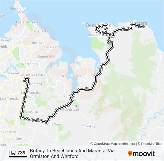739 Bus Line Map