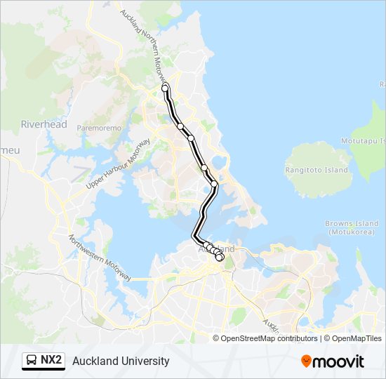 nx2 Route: Schedules, Stops & Maps - Auckland University (Updated)