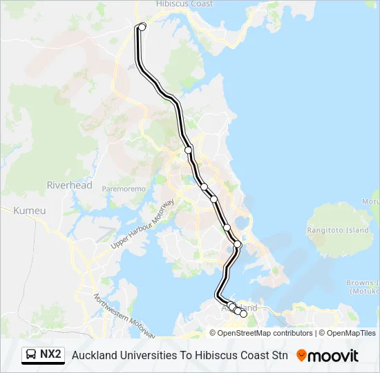 NX2 Bus Line Map