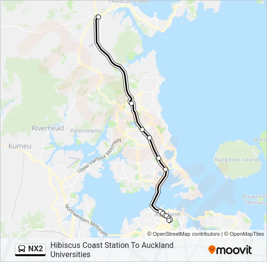 NX2 Bus Line Map