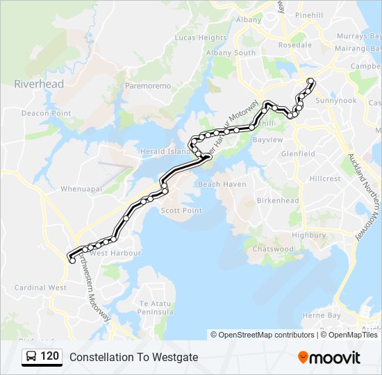 120 bus Line Map