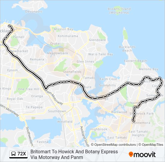 72x Route: Schedules, Stops & Maps - Botany Town Centre (Updated)