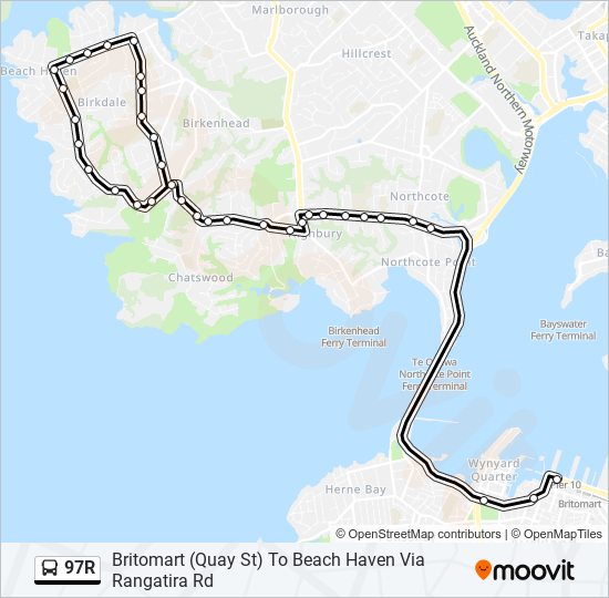 97R bus Line Map