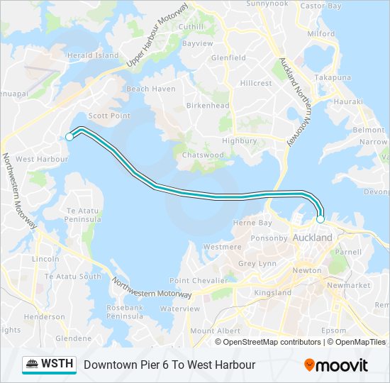 WSTH ferry Line Map