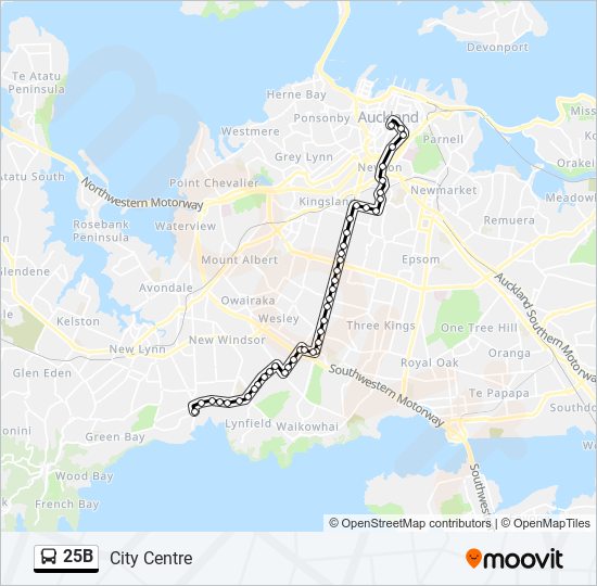 25b Route: Schedules, Stops & Maps - City Centre (Updated)