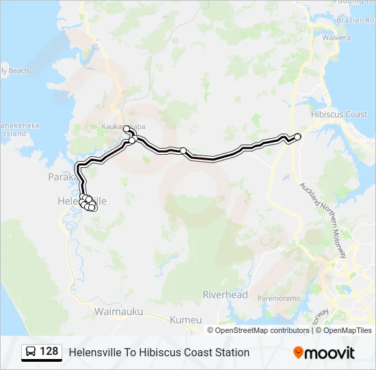 128 Bus Line Map