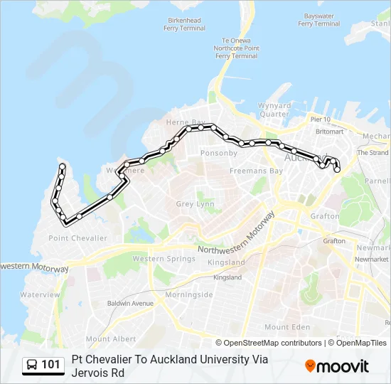 101 Bus Line Map