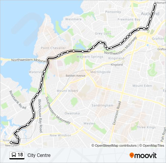 18 Route: Schedules, Stops & Maps - City Centre (Updated)