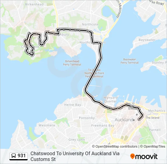 931 Bus Line Map