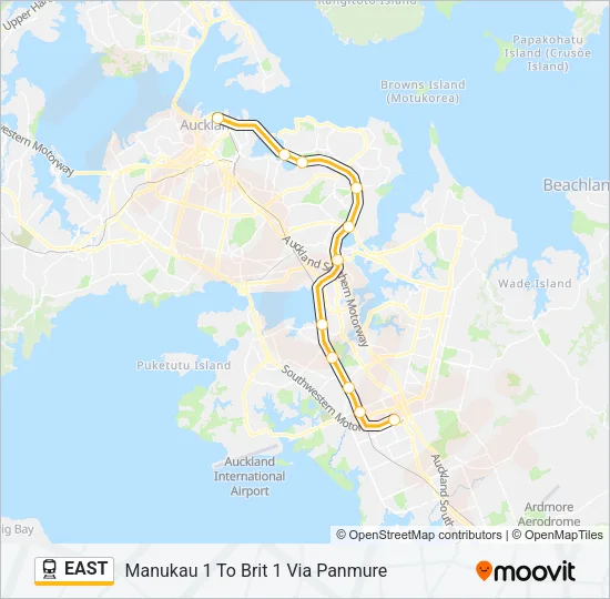 EAST Train Line Map