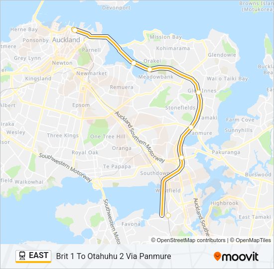 EAST Train Line Map