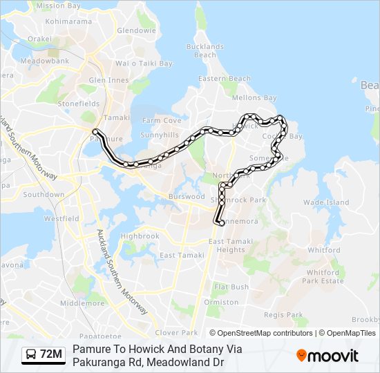 公交72M路的线路图