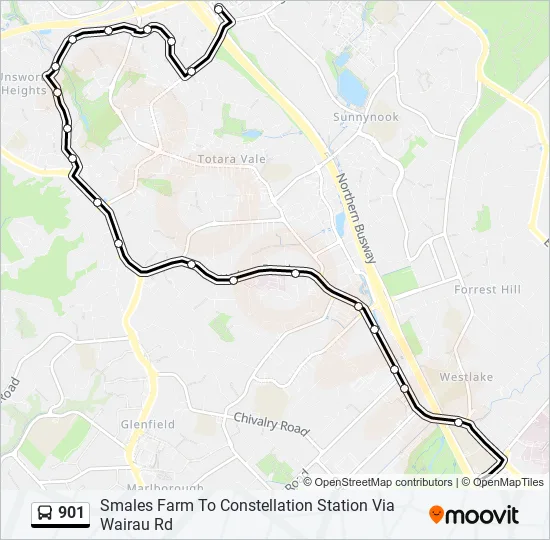 Bus 901 Route Map 901 Route: Schedules, Stops & Maps - Constellation Station (Updated)