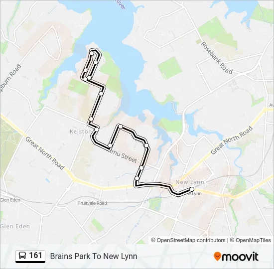 161 Bus Line Map