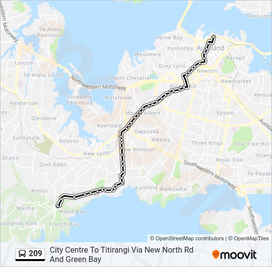 209 Bus Line Map