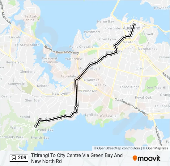 209 Bus Line Map