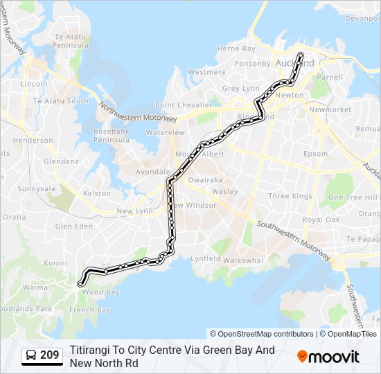209 Bus Line Map
