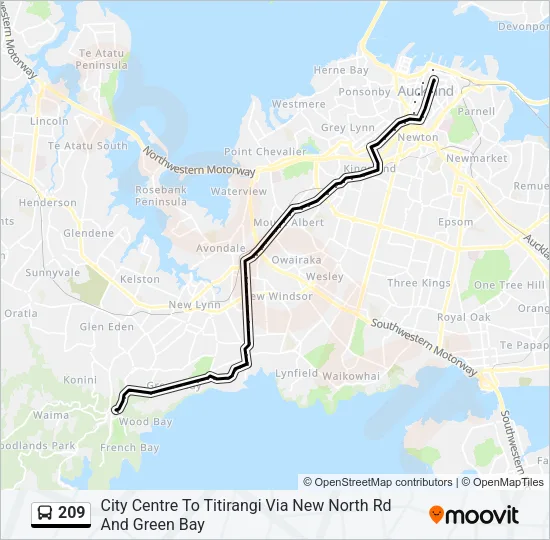 209 Bus Line Map