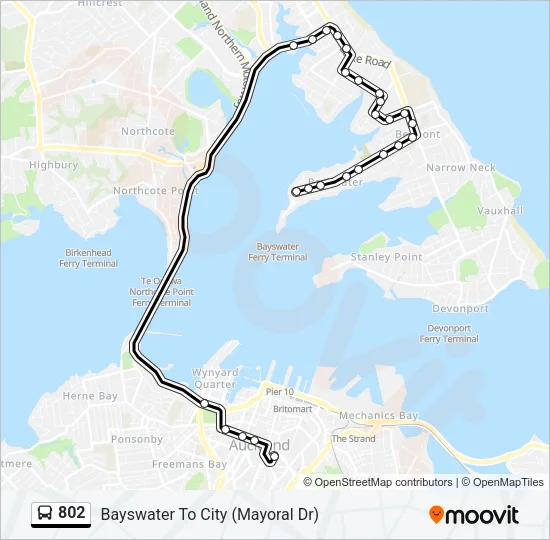 802 Bus Line Map