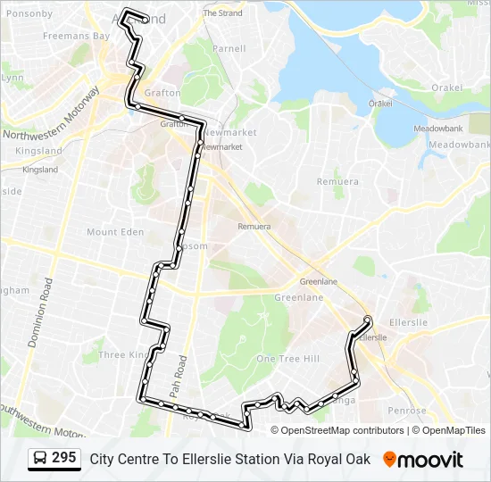 295 Bus Line Map