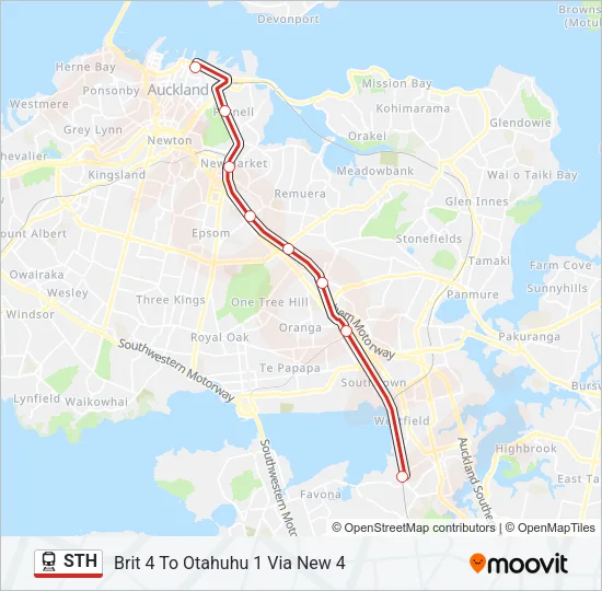 STH Train Line Map