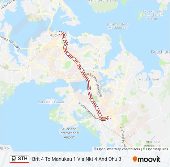 STH Train Line Map