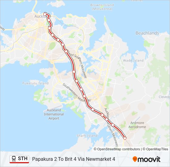 STH Train Line Map