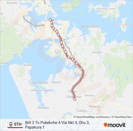 STH Train Line Map