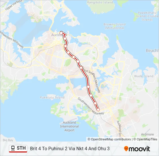 STH Train Line Map