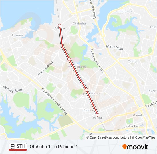 STH Train Line Map