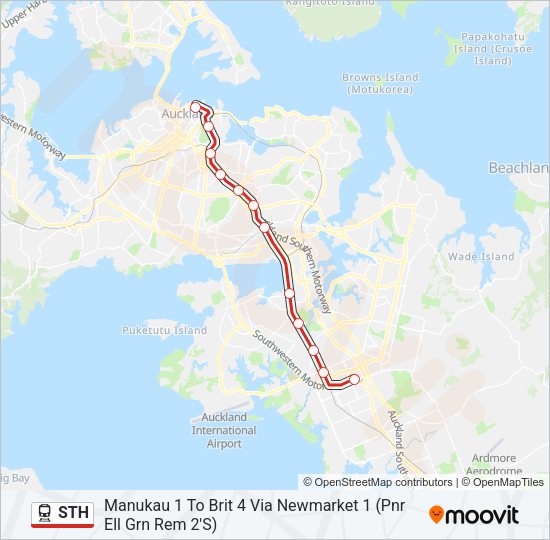 STH Train Line Map