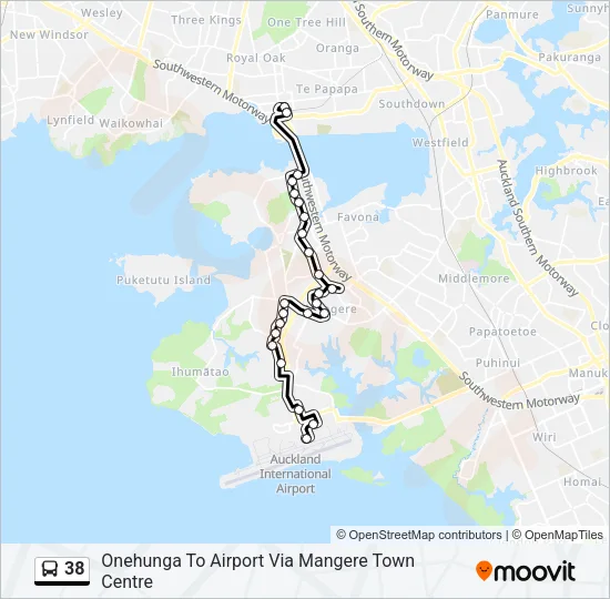 38 Bus Line Map