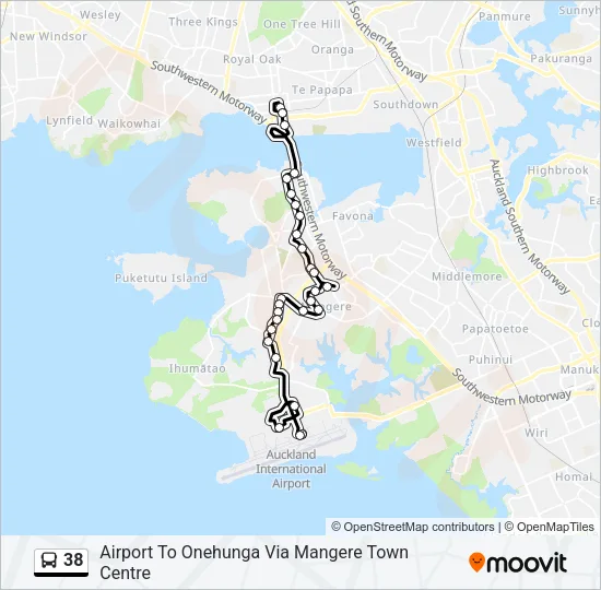38 Bus Line Map