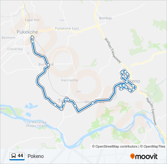 44 bus Line Map