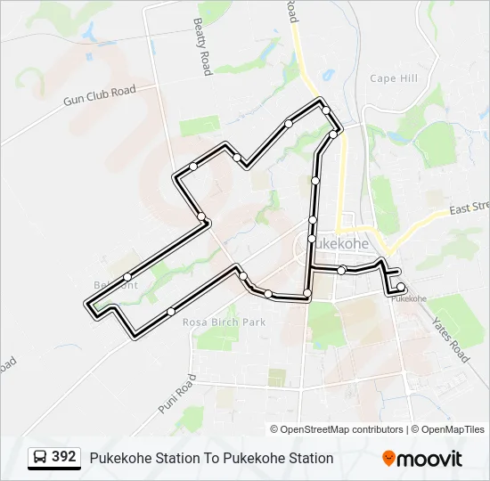 392 Bus Line Map