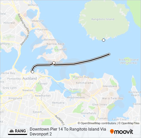 RANG ferry Line Map