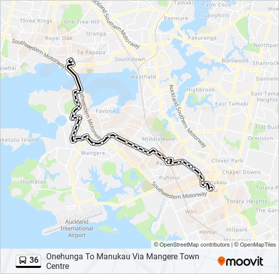 36 bus Line Map