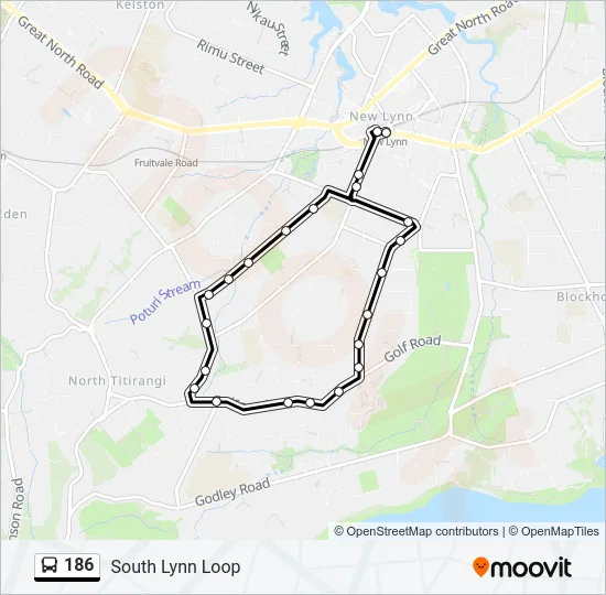 186 Bus Line Map
