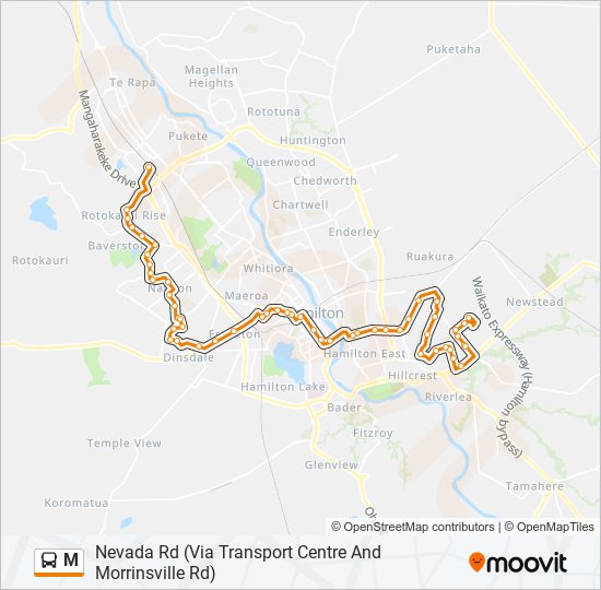 M bus Line Map