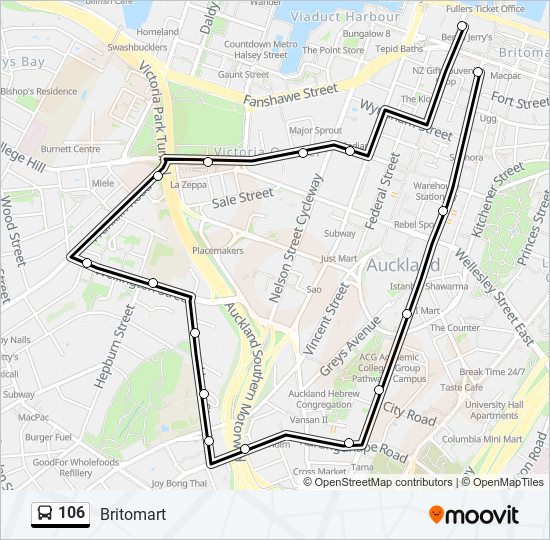 106 Bus Route Map _ Bus Ligne 106 : plan, arrêts et horaires en temps ...