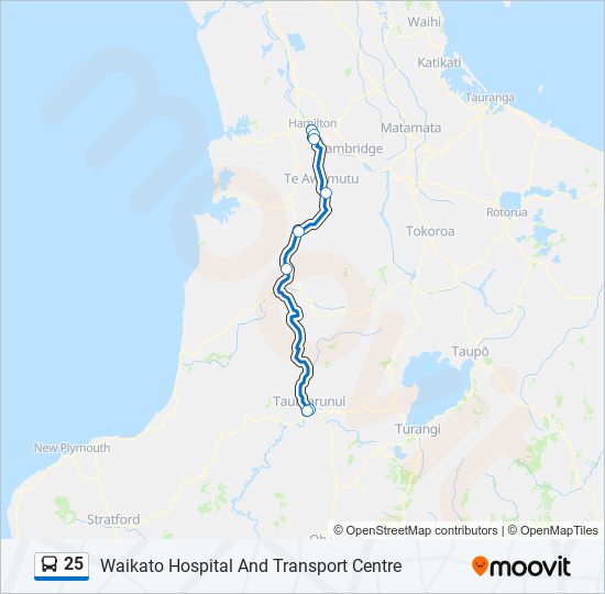 25 bus Line Map