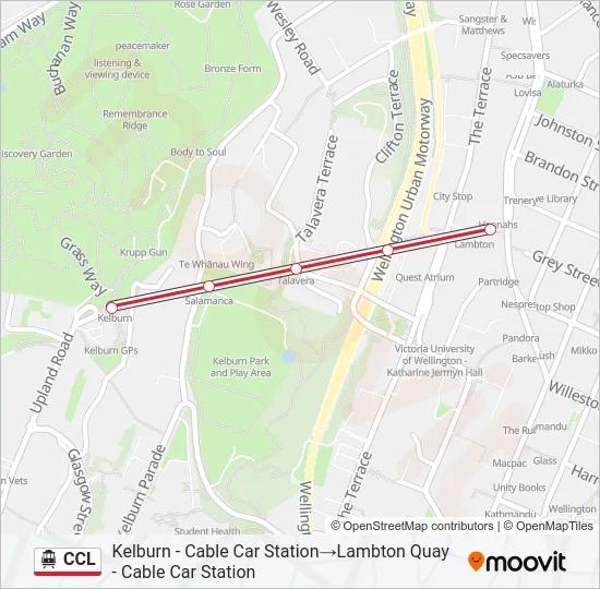 CCL Cable Car Line Map