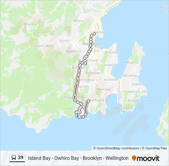 39 Bus Line Map