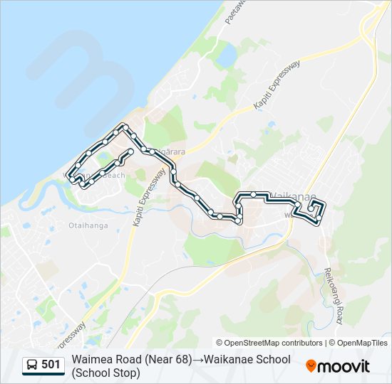 501 Bus Line Map