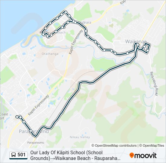 501 Bus Line Map