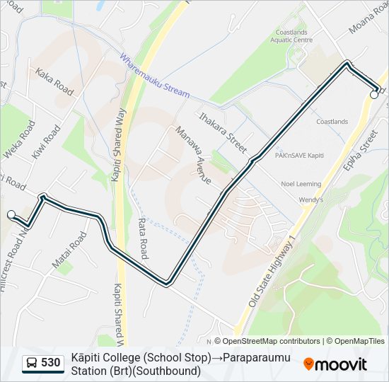 530 Bus Line Map