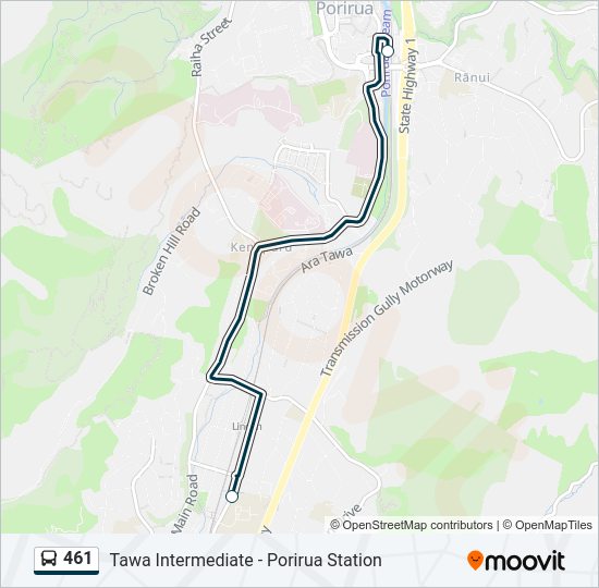 461 Bus Line Map