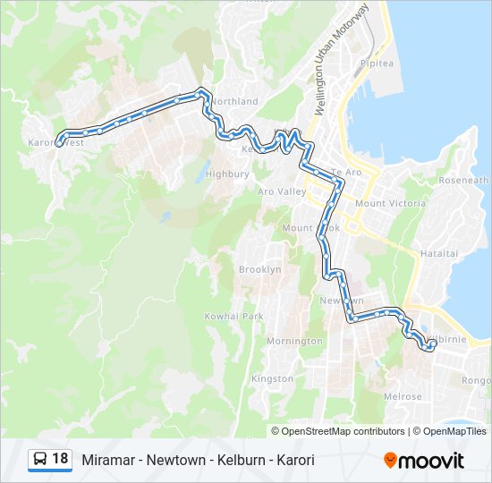 18 Bus Line Map
