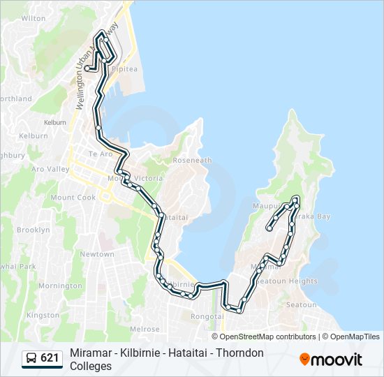 621 bus Line Map