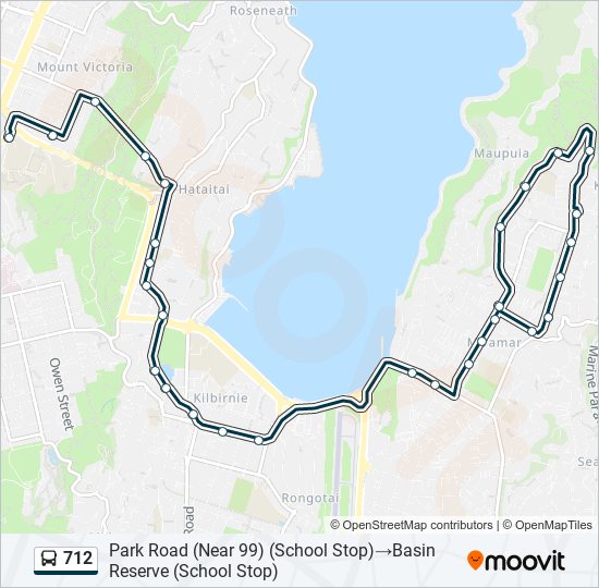 712 bus Line Map